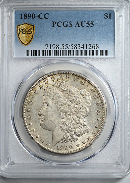 1890-CC Morgan Dollar $1 PCGS AU55