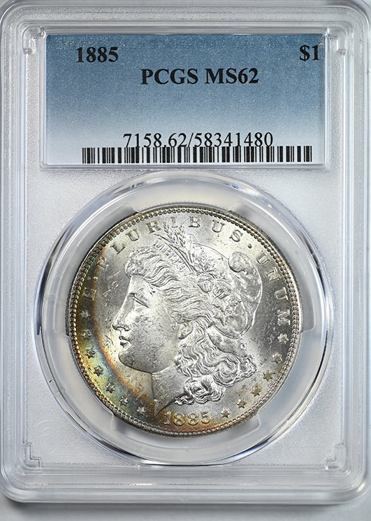 1885 Morgan Dollar $1 PCGS MS62 - TONED!