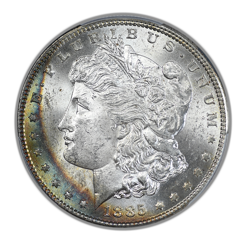1885 Morgan Dollar $1 PCGS MS62 - TONED!