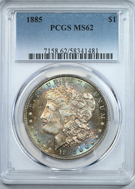 1885 Morgan Dollar $1 PCGS MS62 - TONED!