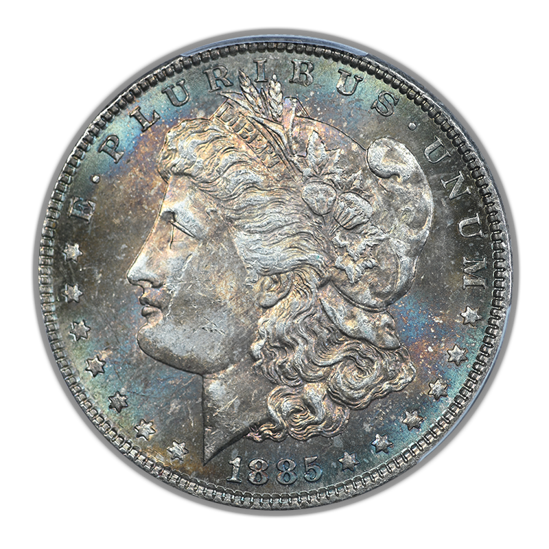 1885 Morgan Dollar $1 PCGS MS62 - TONED!