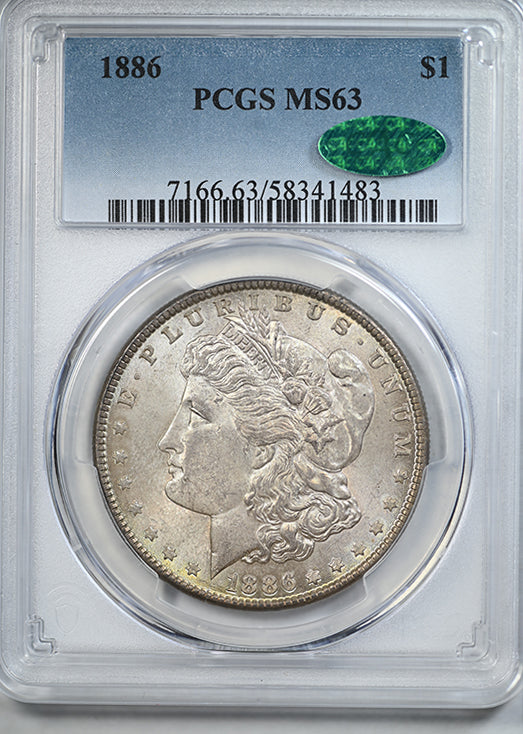 1886 Morgan Dollar $1 PCGS MS63 CAC