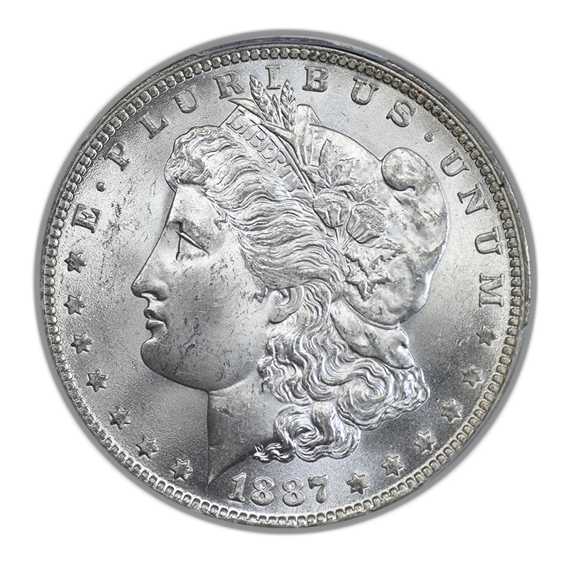 1887-O Morgan Dollar $1 PCGS MS64