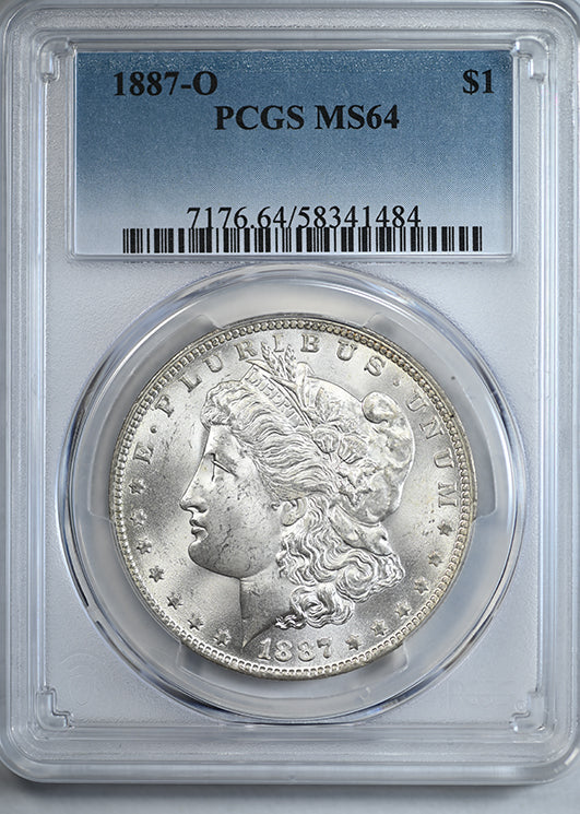 1887-O Morgan Dollar $1 PCGS MS64