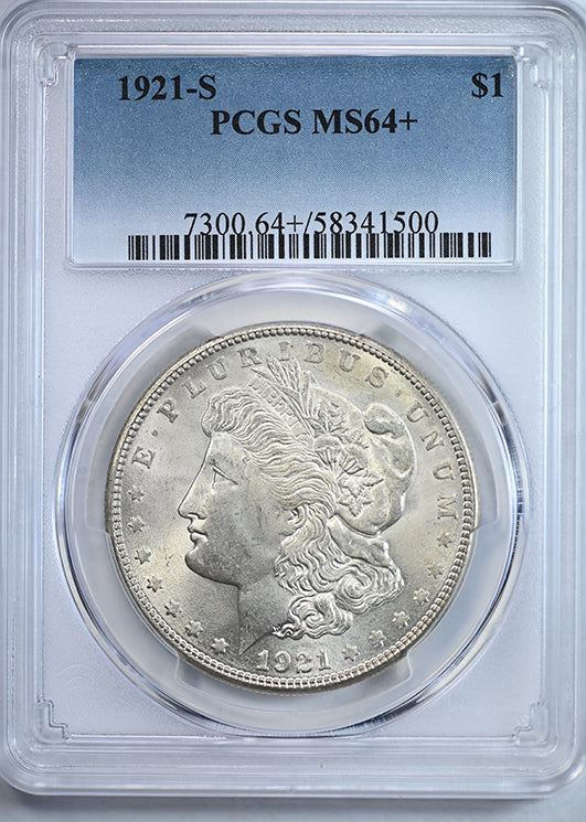 1921-S Morgan Dollar $1 PCGS MS64+