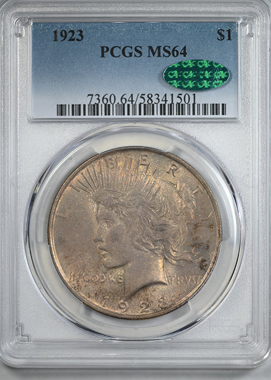 1923 Peace Dollar $1 PCGS MS64 CAC