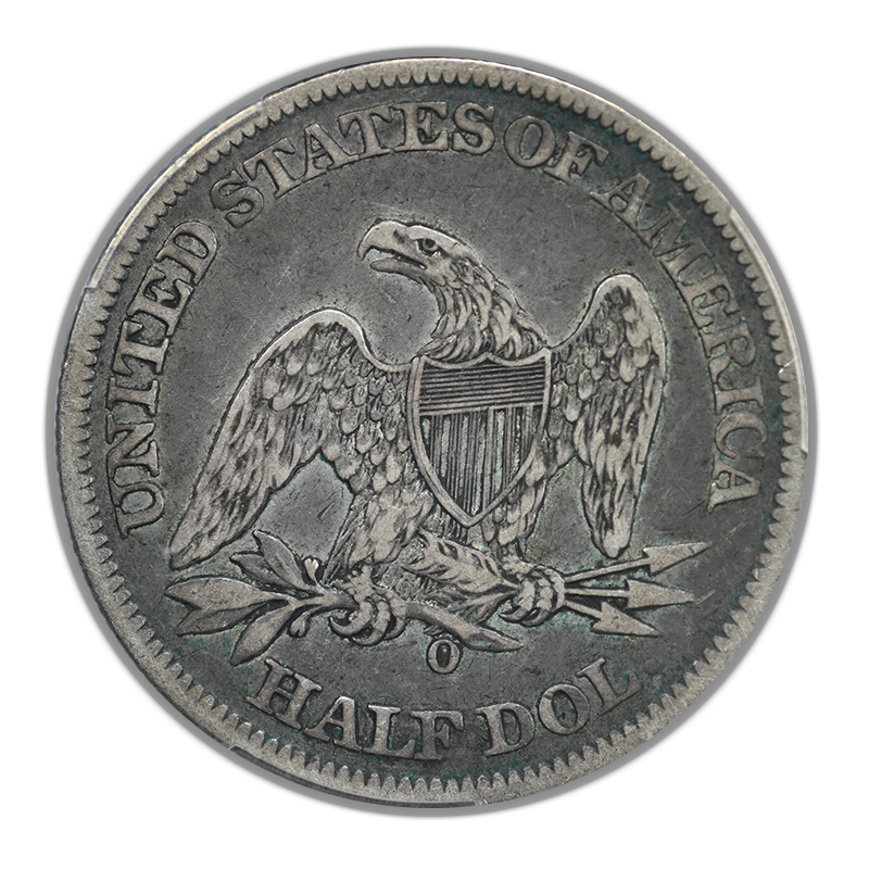 1860-O Liberty Seated Half Dollar 50C PCGS VF30