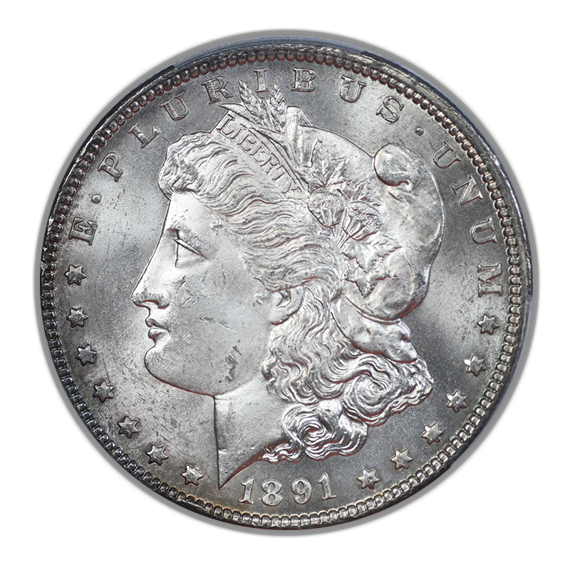 1891-CC Morgan Dollar $1 PCGS MS63