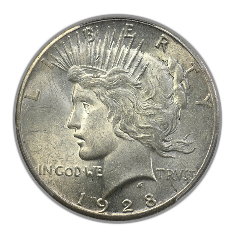 1928 Peace Dollar $1 PCGS AU58