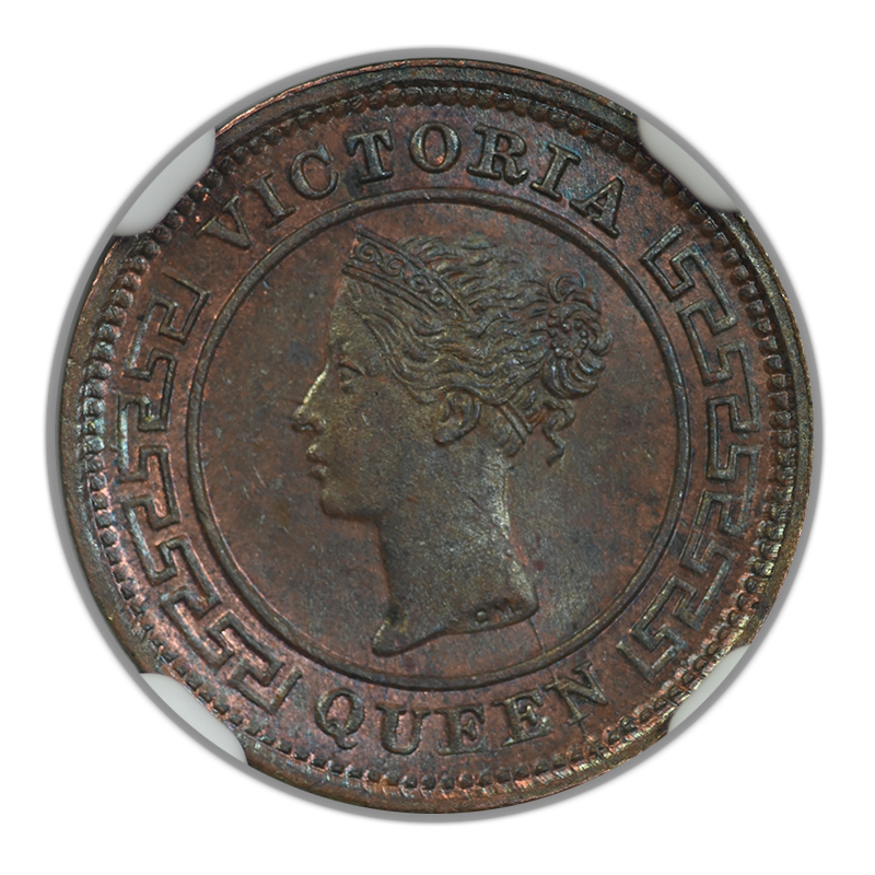 1901 Ceylon 1/4C Quarter Cent NGC MS63BN - TONED!