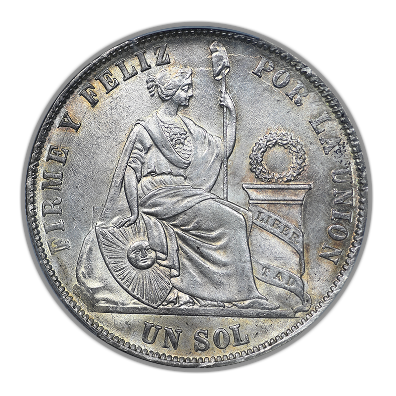 1872-YJ Peru Sol PCGS MS63