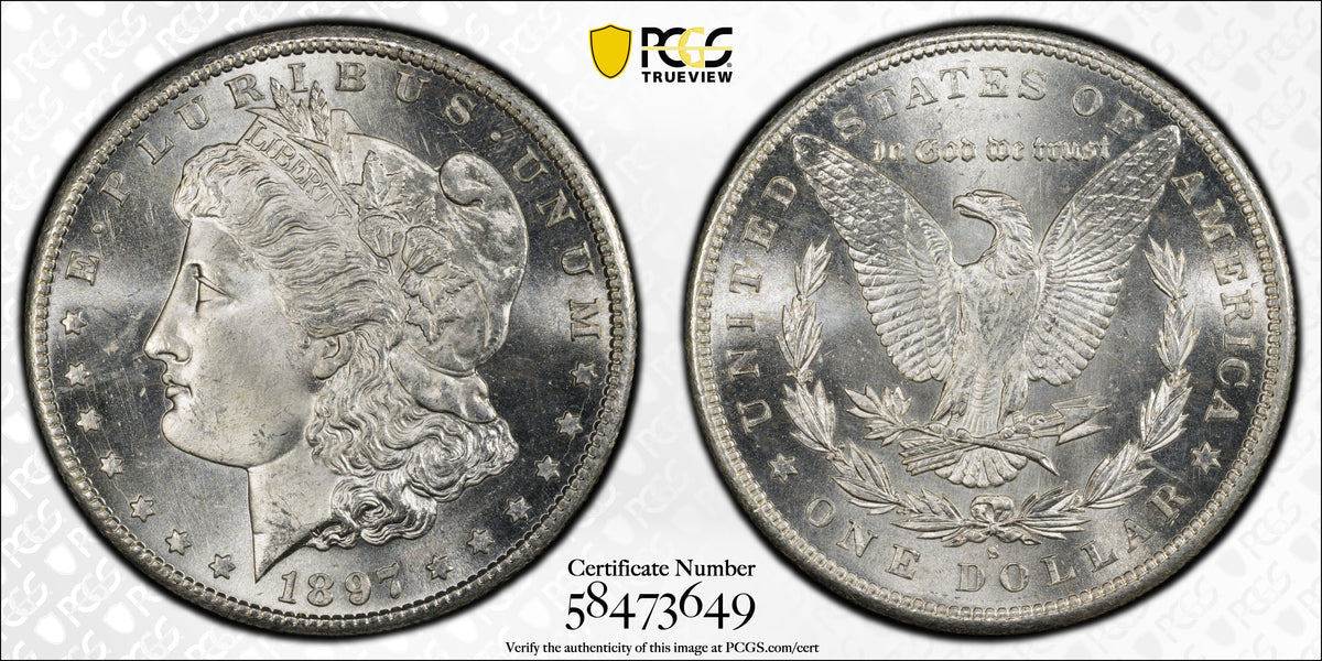 1897-S Morgan Dollar $1 PCGS MS66