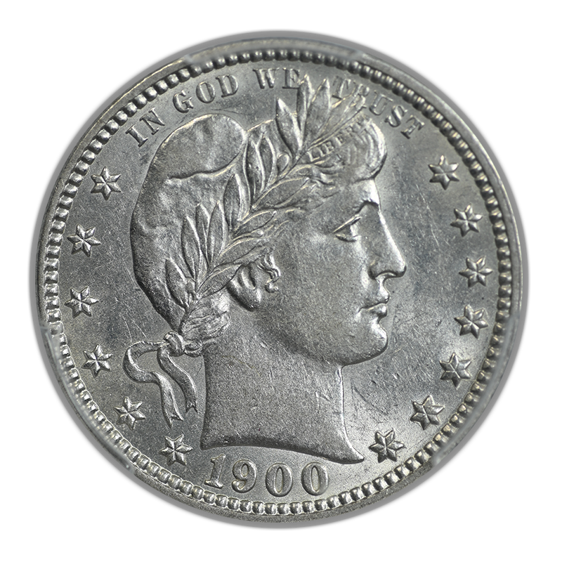 1900 Barber Quarter 25C PCGS AU55