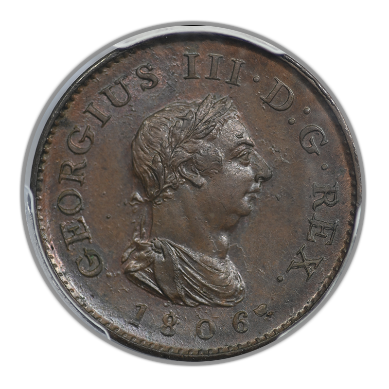 1806 Great Britain 1/4D Farthing Penny PCGS MS63BN S-3782