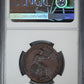 1858/7 Great Britain 1/2P Penny NGC MS63BN