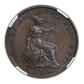 1858/7 Great Britain 1/2P Half Penny NGC MS63BN