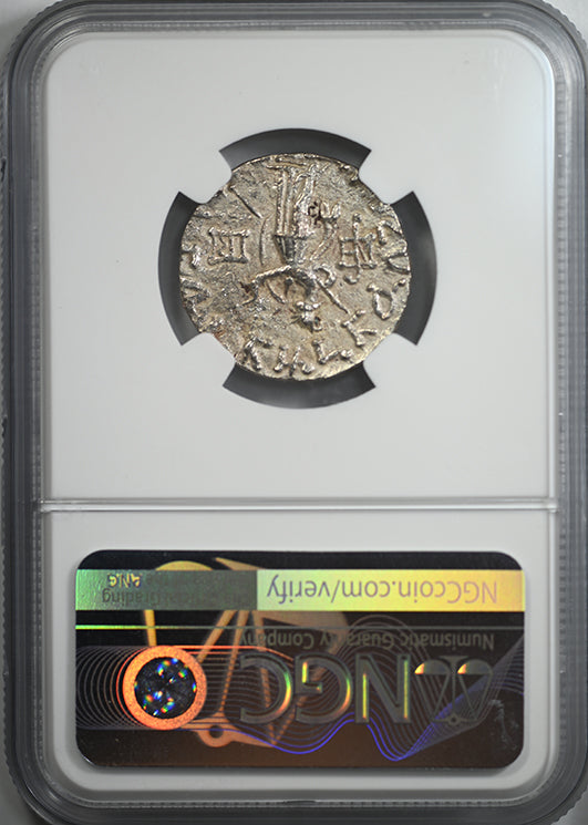 After c.58 BC Indo-Scythians Azes I/II AR Tetradrachm NGC Ancients XF
