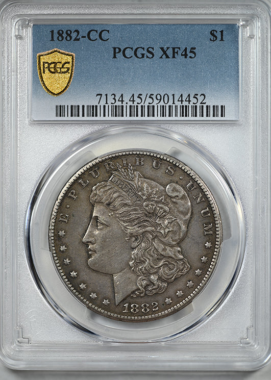 1882-CC Morgan Dollar $1 PCGS XF45