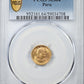 1959-ZBR Peru Gold 1/5 Libra PCGS MS64