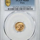 1966-ZBR Peru Gold 1/5 Libra PCGS MS65