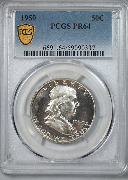 1950 Proof Franklin Half Dollar 50C PCGS PR64