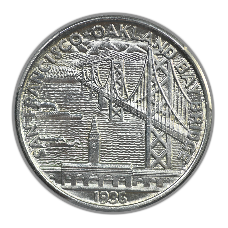 1936-S Bay Bridge Classic Commemorative Half Dollar 50C PCGS MS64
