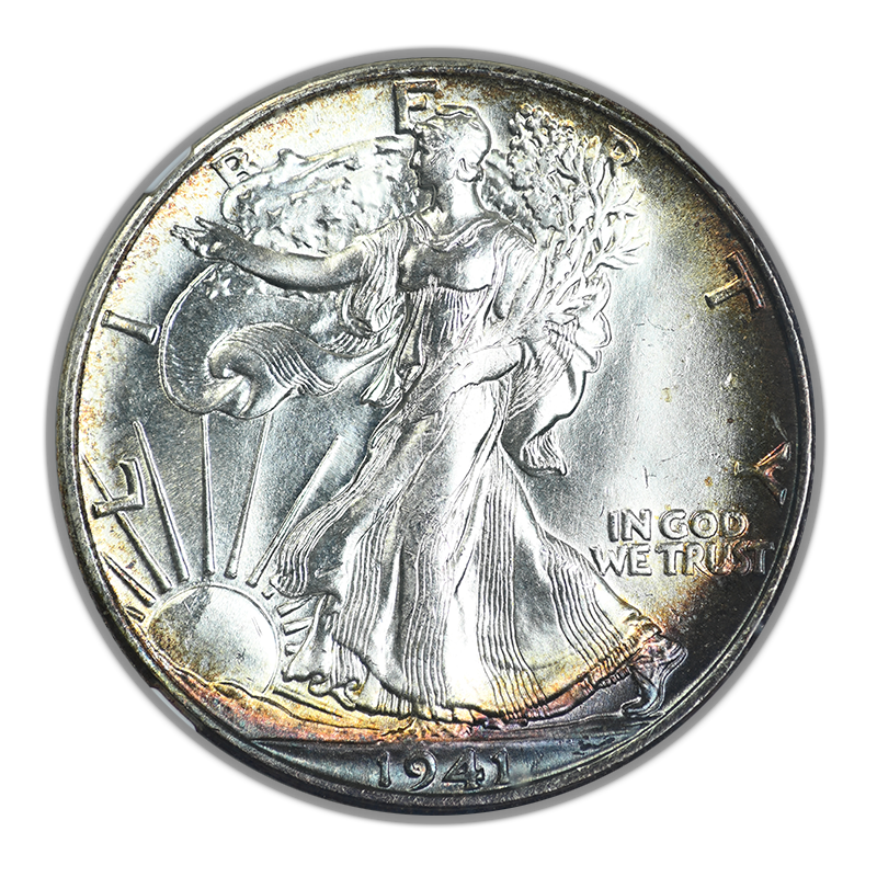 1941-S Walking Liberty Half Dollar 50C NGC MS65 - TONED! Obverse