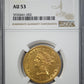 1893-CC Liberty Head Gold Eagle $10 NGC AU53 Obverse Slab