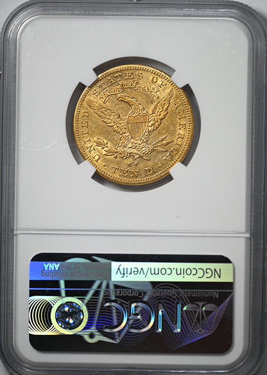 1893-CC Liberty Head Gold Eagle $10 NGC AU53 Reverse Slab