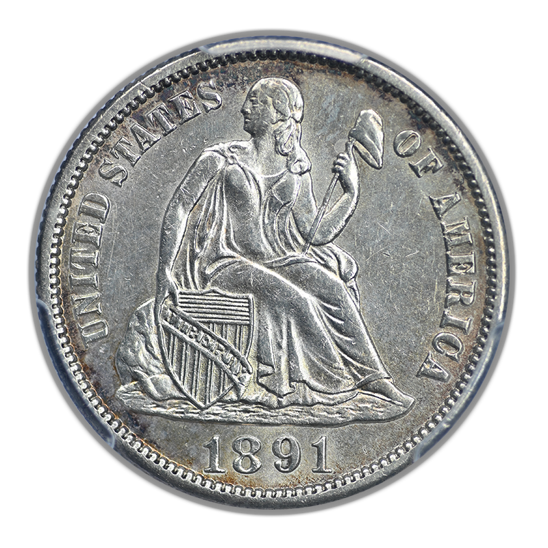 1891-S Liberty Seated Dime 10C PCGS AU58