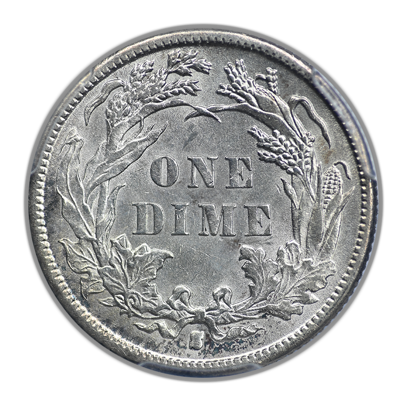 1891-S Liberty Seated Dime 10C PCGS AU58