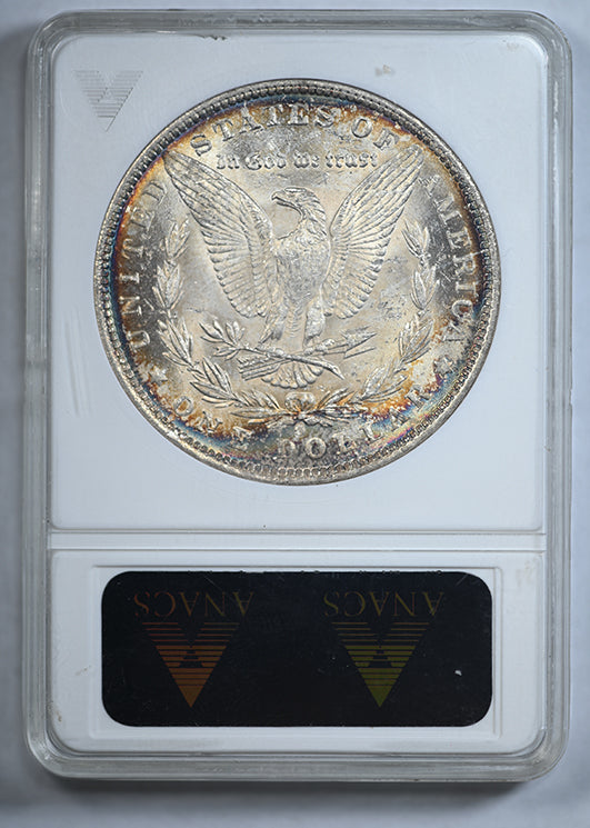 1891-O Morgan Dollar $1 ANACS Soapbox MS64 - TONED!