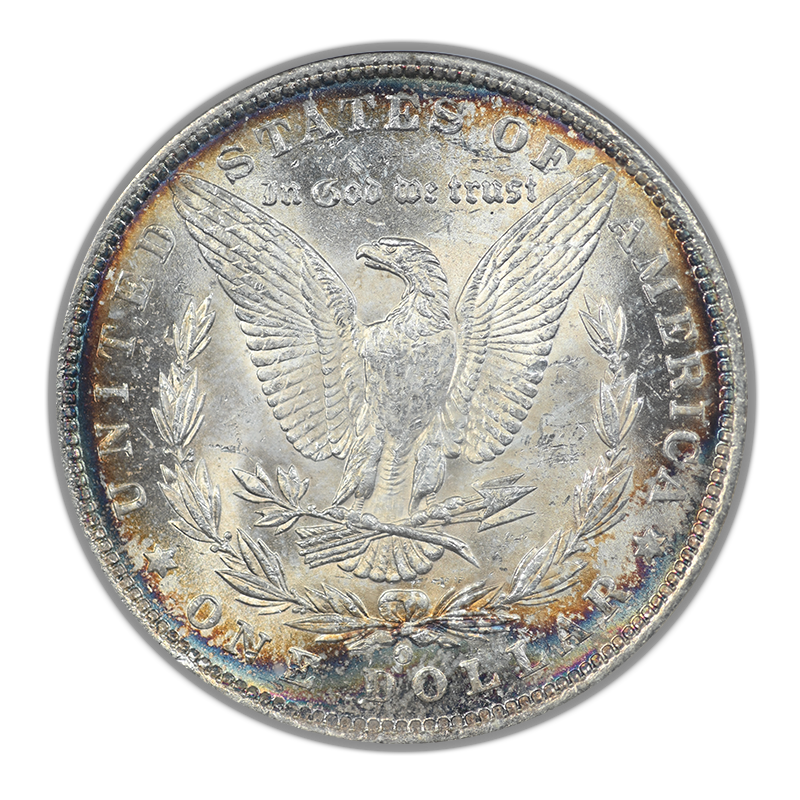 1891-O Morgan Dollar $1 ANACS Soapbox MS64 - TONED!