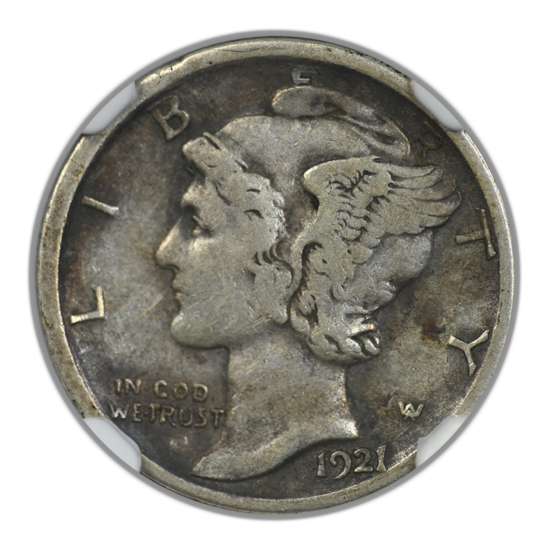 1921-D Mercury Dime 10C NGC VF20