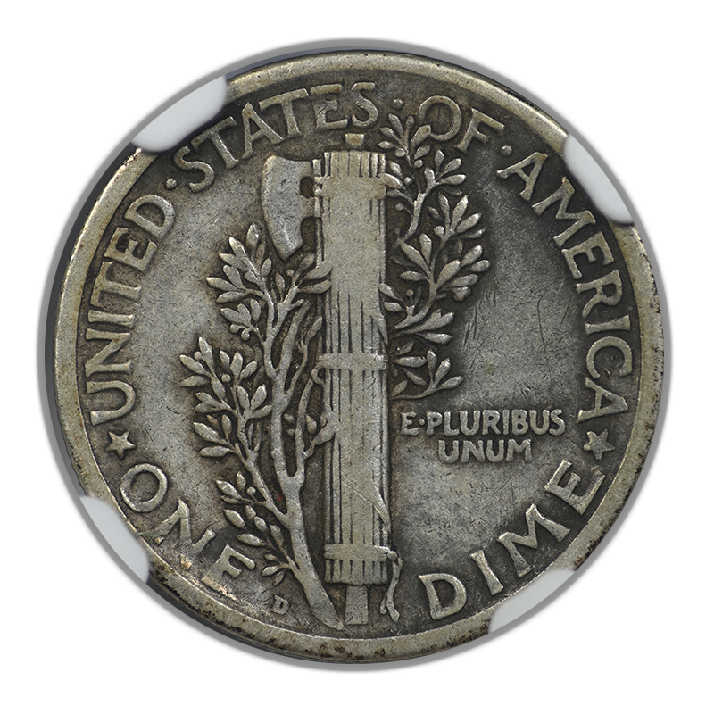 1921-D Mercury Dime 10C NGC VF20