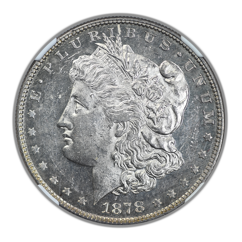 1878 8TF Morgan Dollar $1 NGC MS61 DMPL Obverse