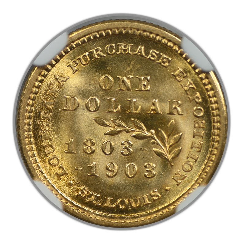 1903 McKinley Classic Commemorative Gold Dollar G$1 NGC MS65 - Louisiana Purchase Reverse