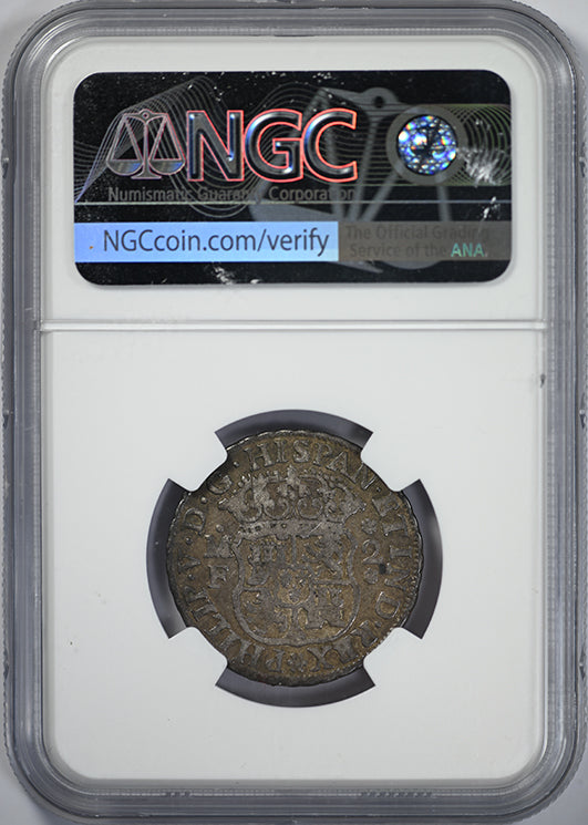 1741 MO MF Mexico 2R Reales NGC VF25 Reverse Slab