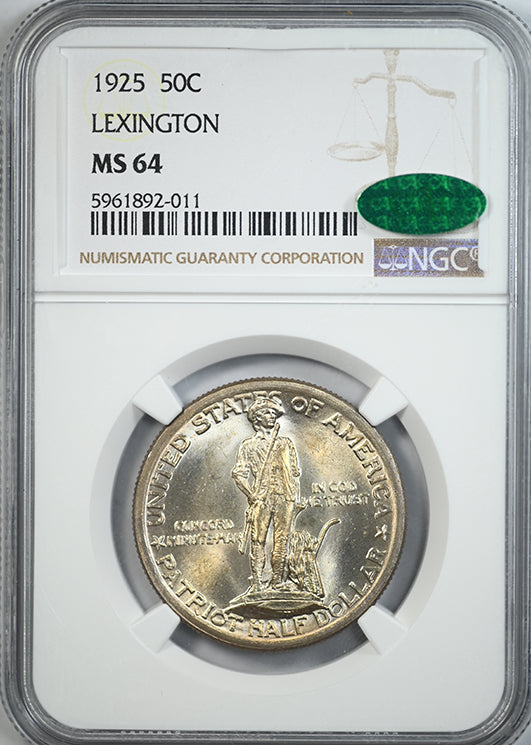 1925 Lexington Classic Commemorative Half Dollar 50C NGC MS64 CAC