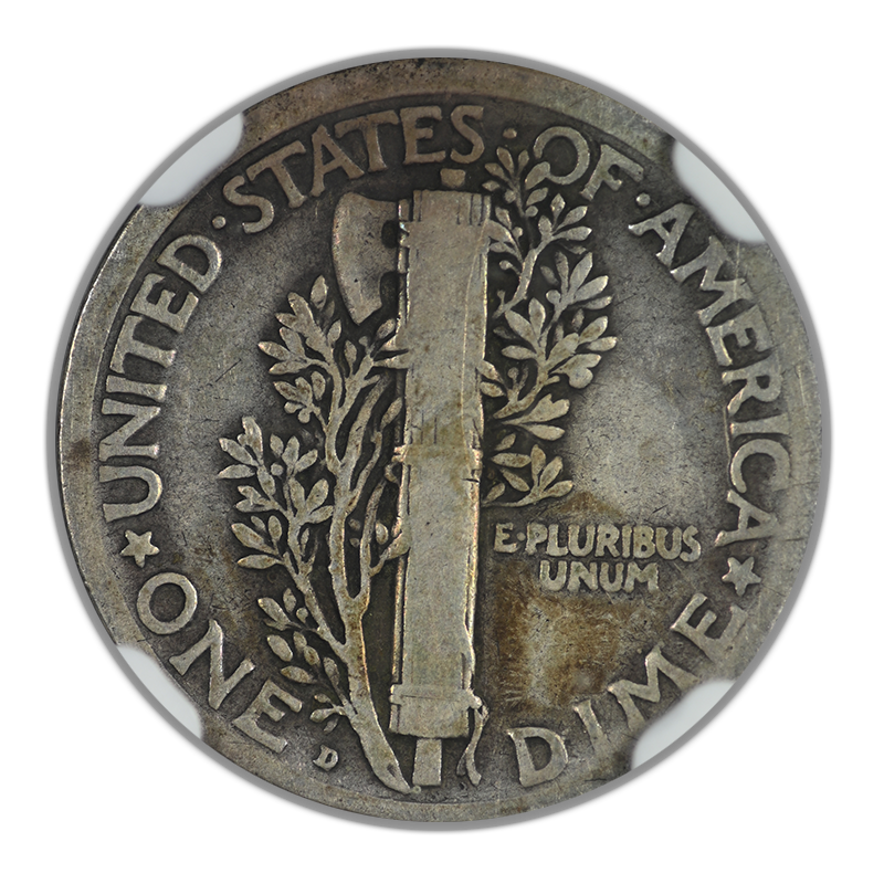 1921-D Mercury Dime 10C NGC VG8