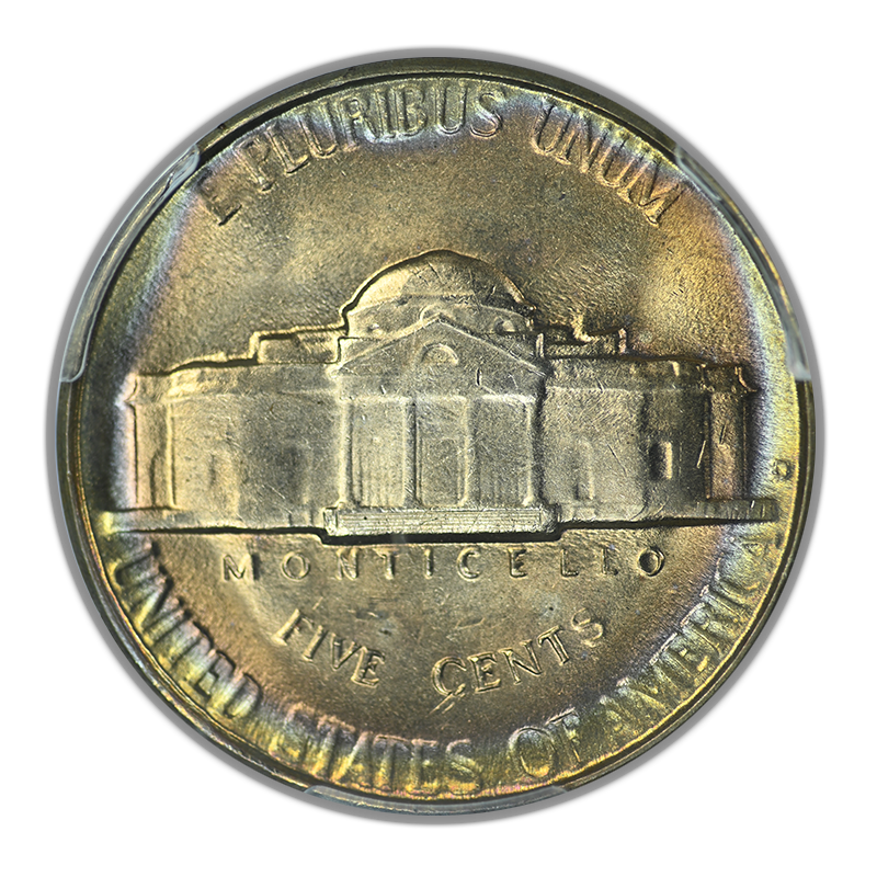 1950-D Jefferson Nickel 5C PCGS MS65 - TONED!