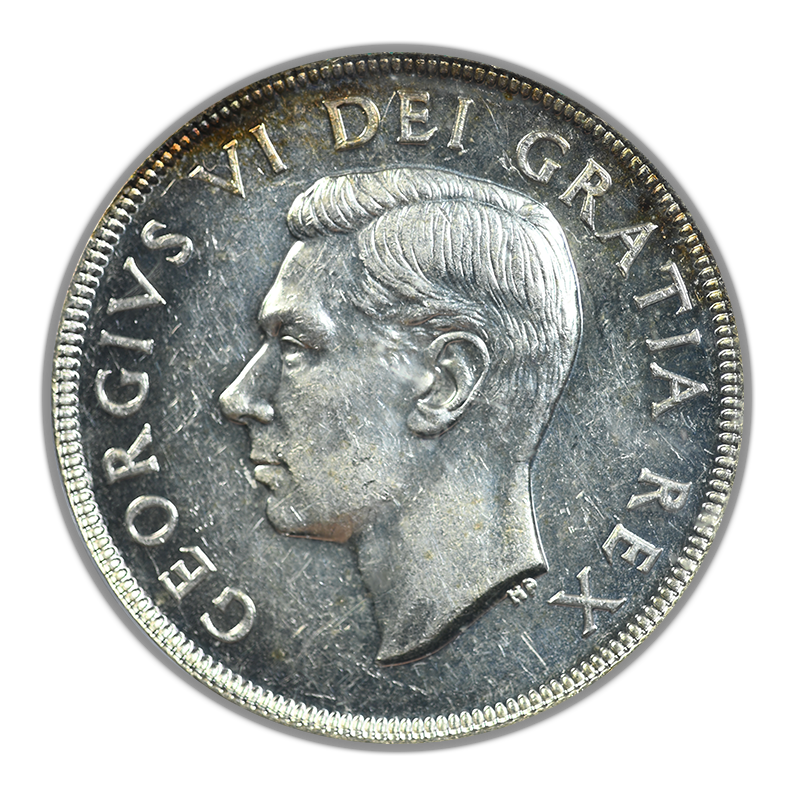 1951 Canada Silver Dollar $1 PCGS AU58