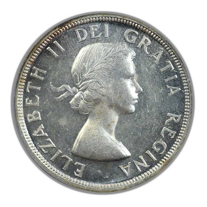 1953 Canada Silver Dollar $1 PCGS MS62 with Strap