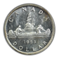 1953 Canada Silver Dollar $1 PCGS MS62 with Strap
