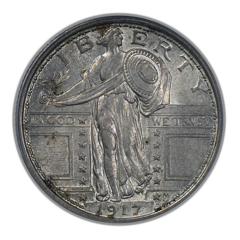 1917 Type 1 Standing Liberty Quarter 25C PCGS MS64FH - Full Head