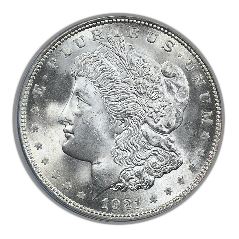 1921 Morgan Dollar $1 PGCS MS65 CAC