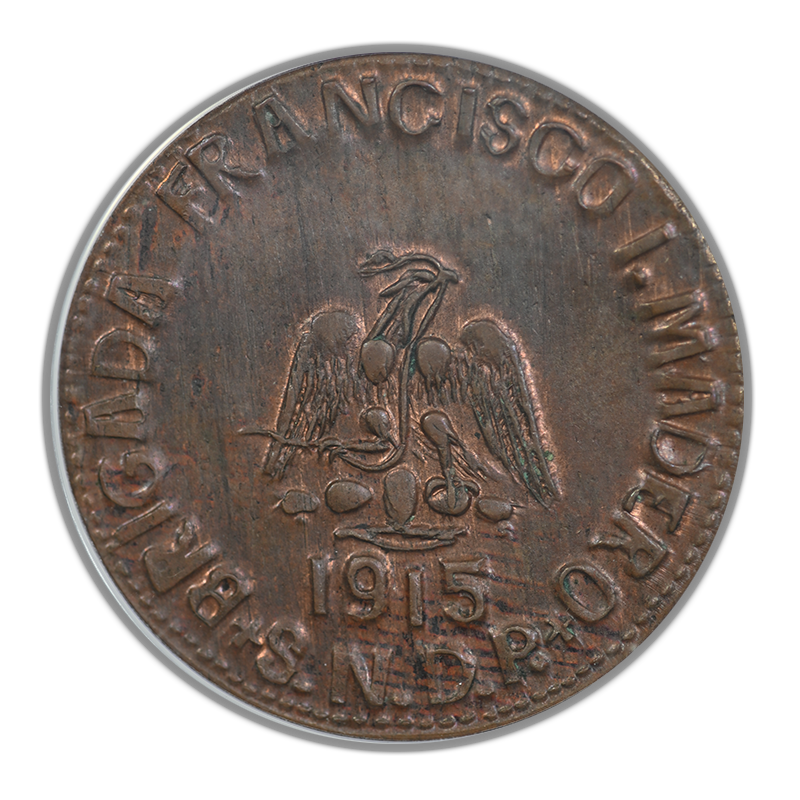 1915 Mexico-Puebla 20C Centavos ANACS AU50