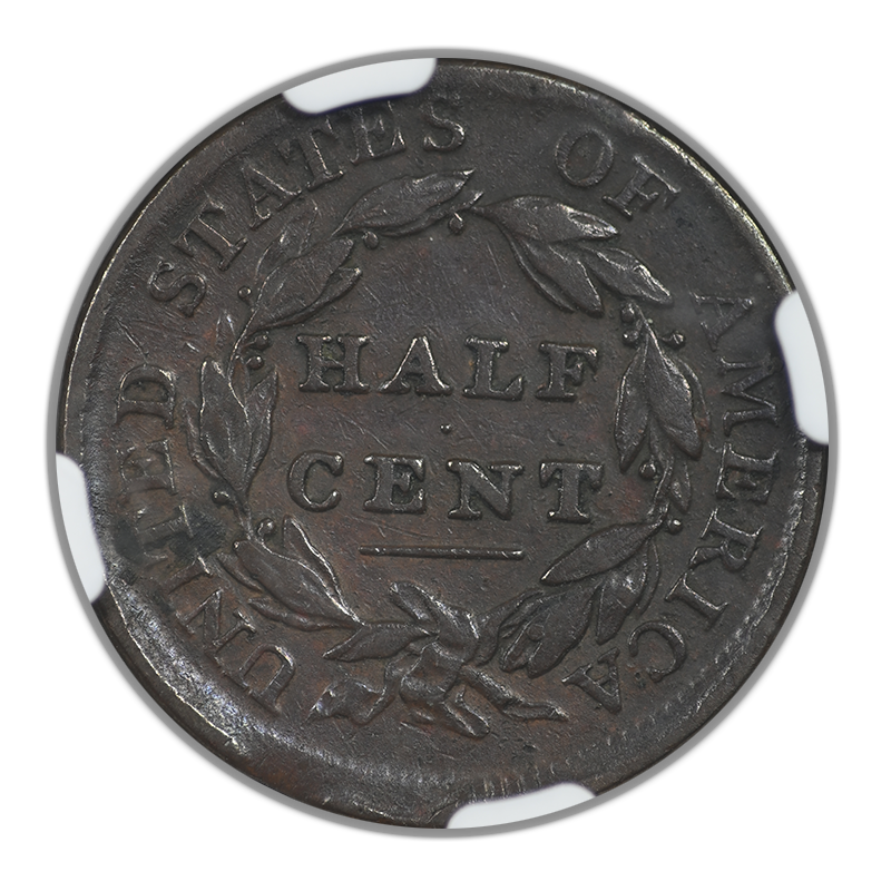 1809 Classic Head Half Cent 1/2C NGC F15BN