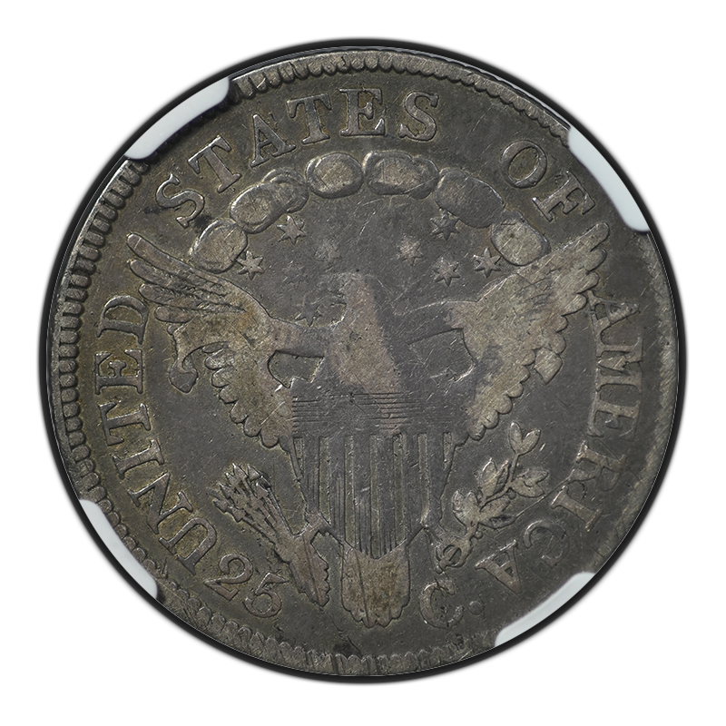 1806 Draped Bust Quarter 25C NGC F12 Reverse