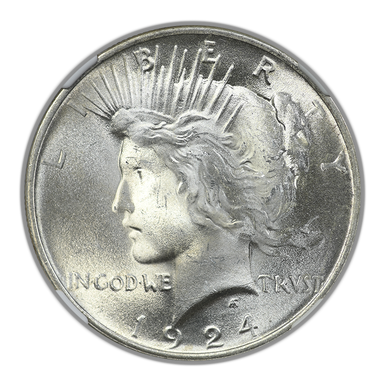 1924 Peace Dollar $1 NGC MS65 CAC